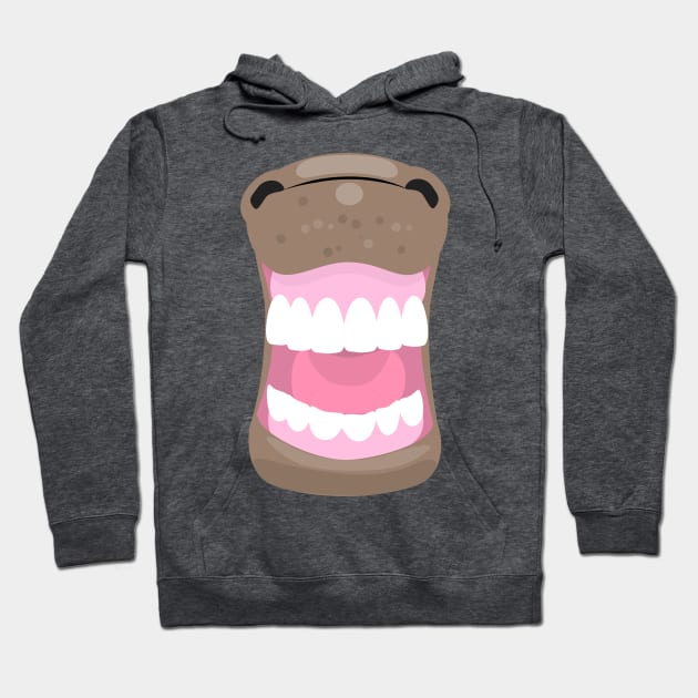 Funny laughing horse mouth cartoon Hoodie by FrogFactory